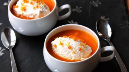 cappuccino de potimarron et panais à l’orange