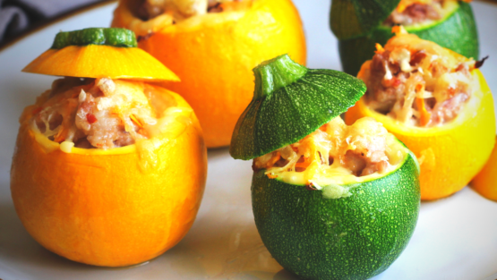 courgettes jaune ronde farcies