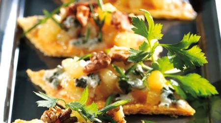 feuilleté apéro roquefort poire