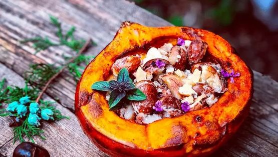 potimarron farci aux châtaignes