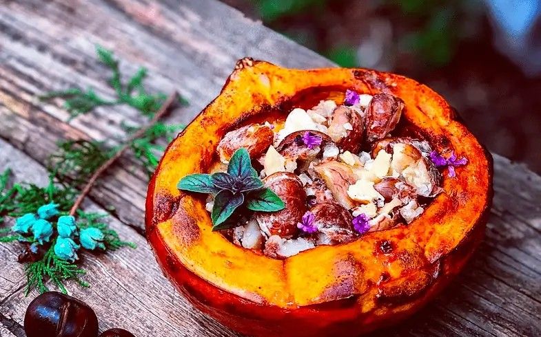 potimarron farci aux châtaignes