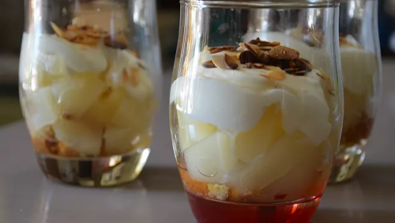 verrine d'automne à la poire