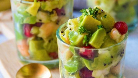 verrine de noël au kiwi